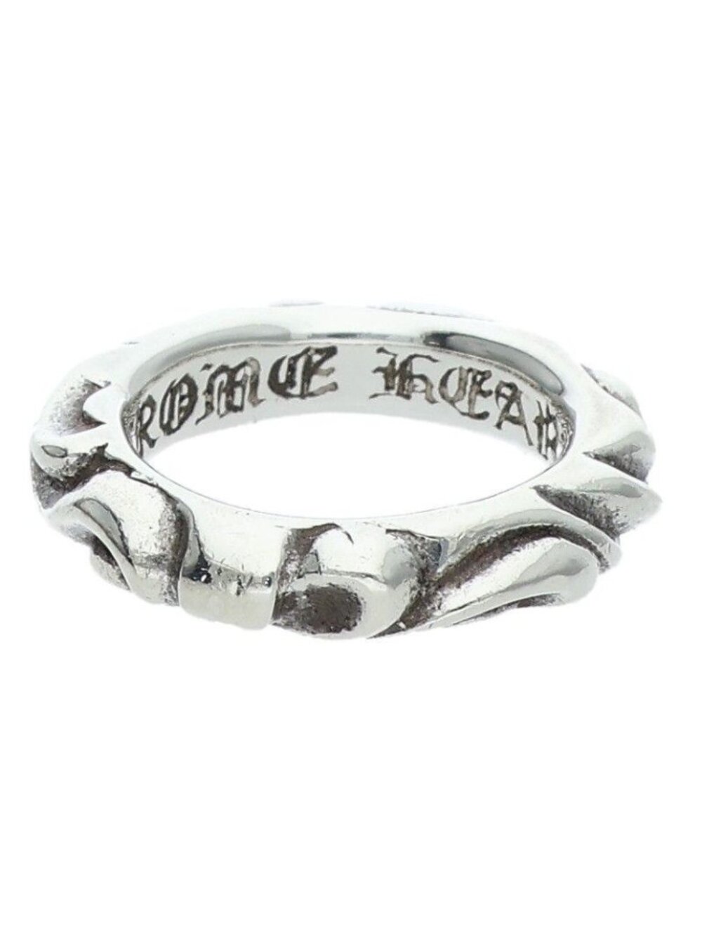 Chrome Hearts Scrl Band Scroll Silver Ring